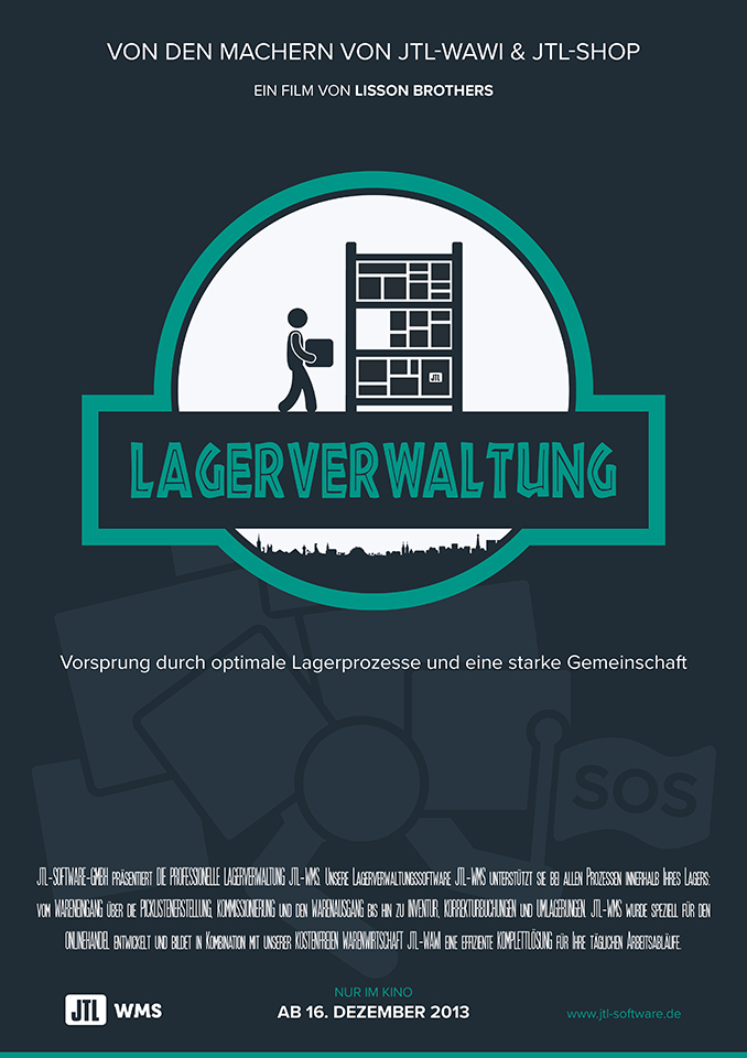 JTL-Mitarbeiter hat für die Lagerverwaltung von JTL ein Filmplakat designt.