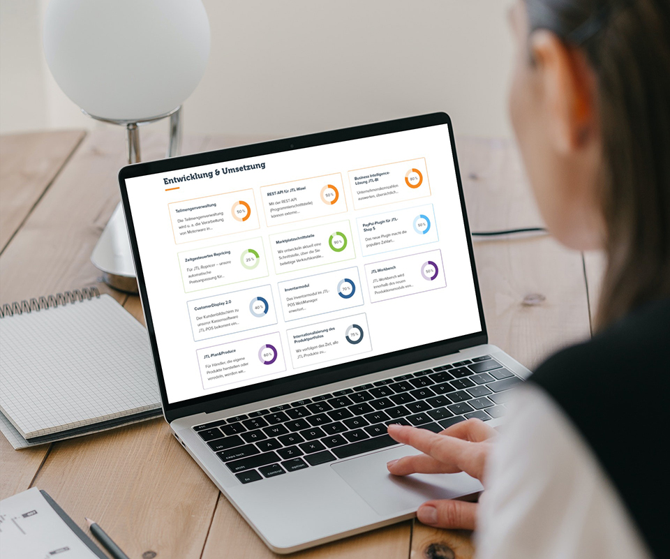 Aktuelle Entwicklungsprojekte von JTL in der Roadmap