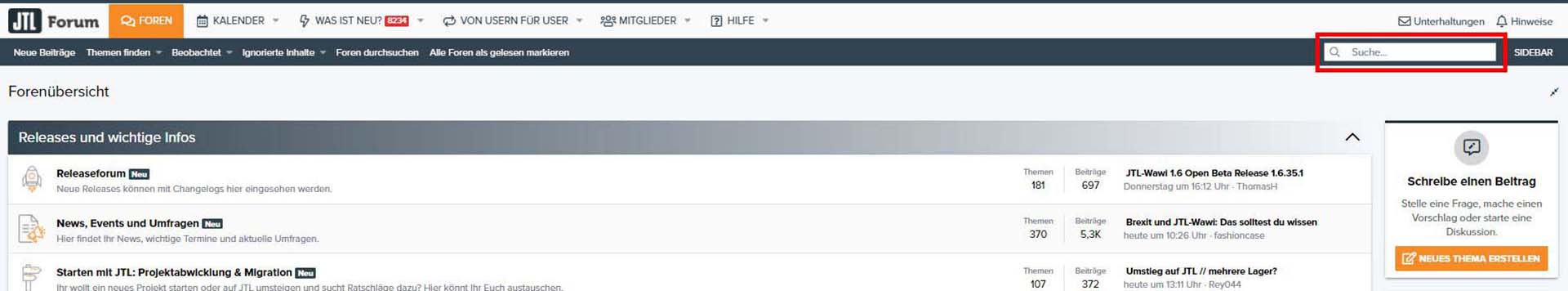 JTL-Community: Forenübersicht