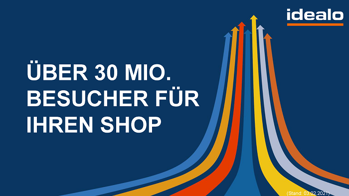 idealo: über 30 Millionen Besucher für Ihren Shop