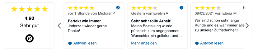 Trusted Shops-Widget: Bewertungen im Onlineshop