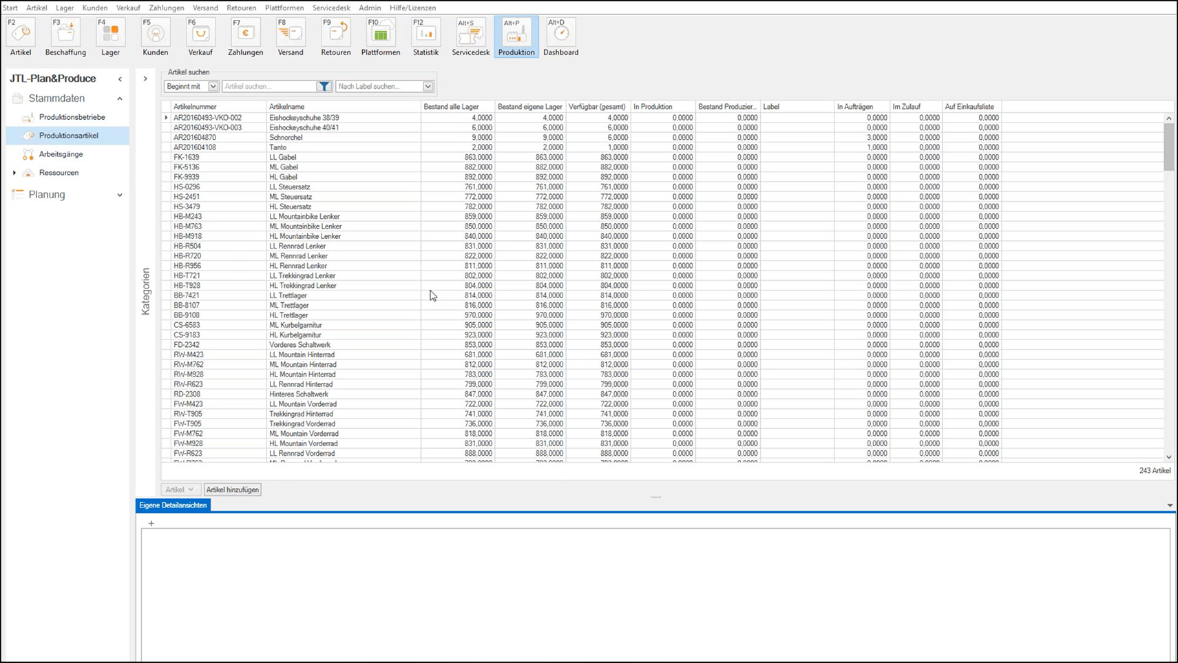 JTL-Plan&Produce: Produktionsartikel in JTL-Wawi