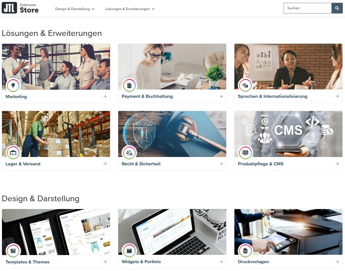Im JTL-Extension Store findest Du zahlreiche Lösungen und Erweiterungen für die Produkte von JTL