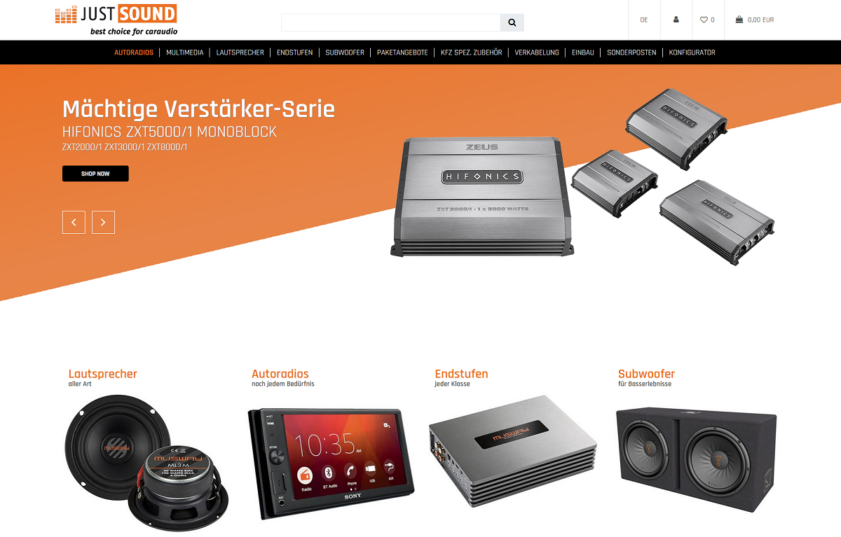 Das Sortiment von just-sound.de wird im Lager mit JTL-WMS verwaltet.