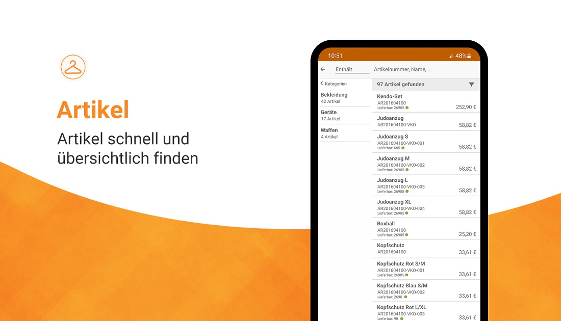 JTL-Wawi App - Artikel aus der Warenwirtschaft schnell auf dem Smartphone aufrufen