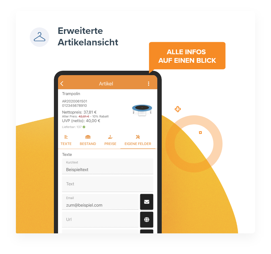 JTL-Wawi App: Erweiterte Artikelansicht