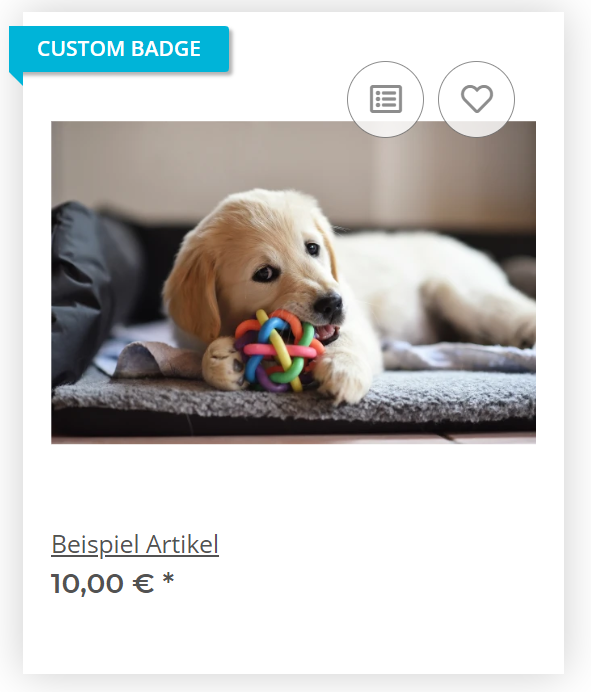 Welpe kaut an buntem Spielzeug