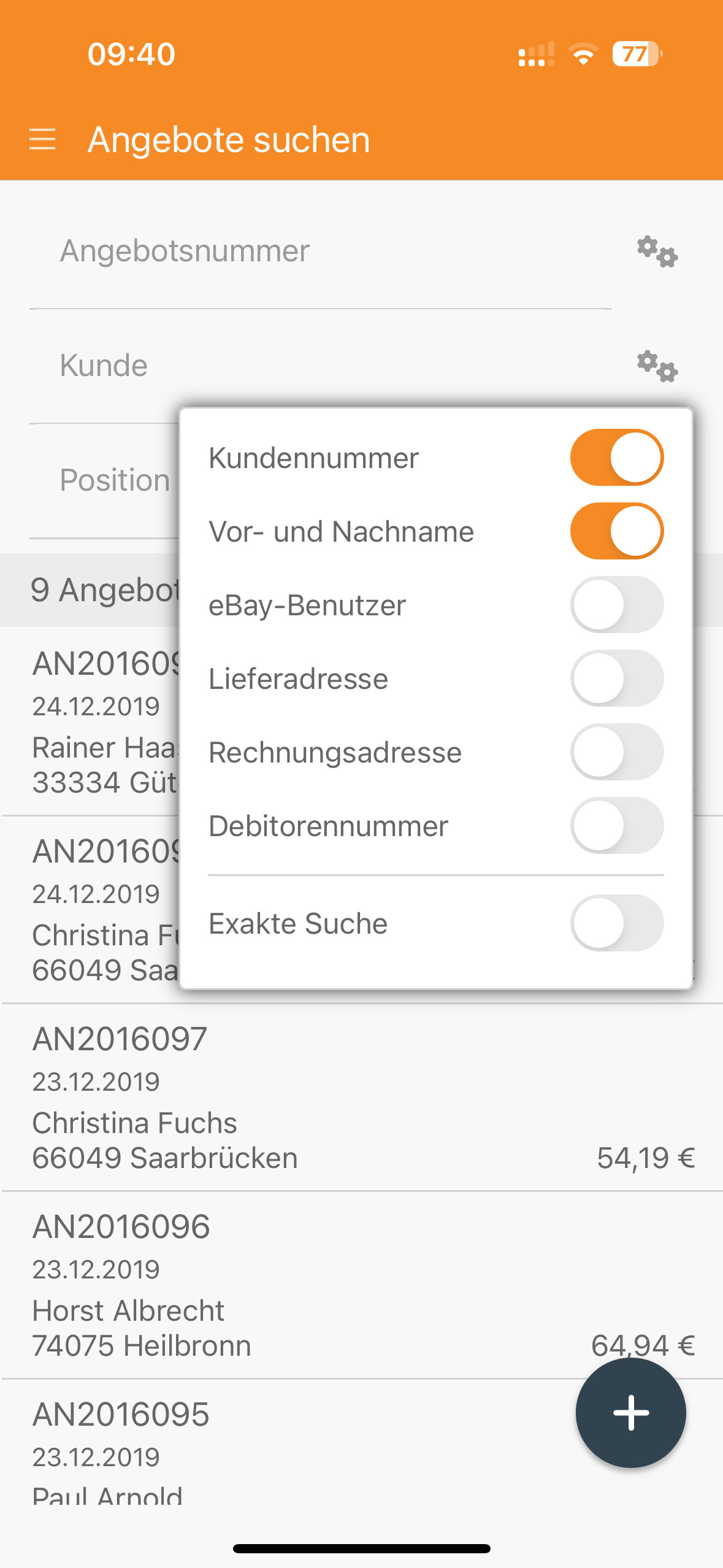 Angebote lassen sich einfach in der App filtern.