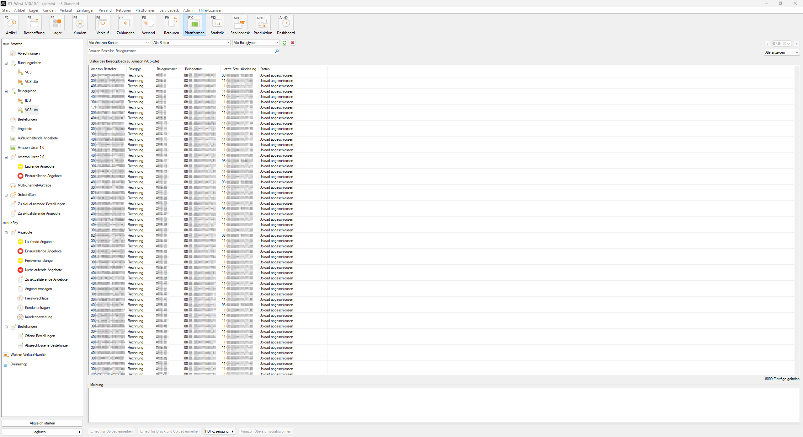 Belegupload VCS Lite in JTL-Wawi