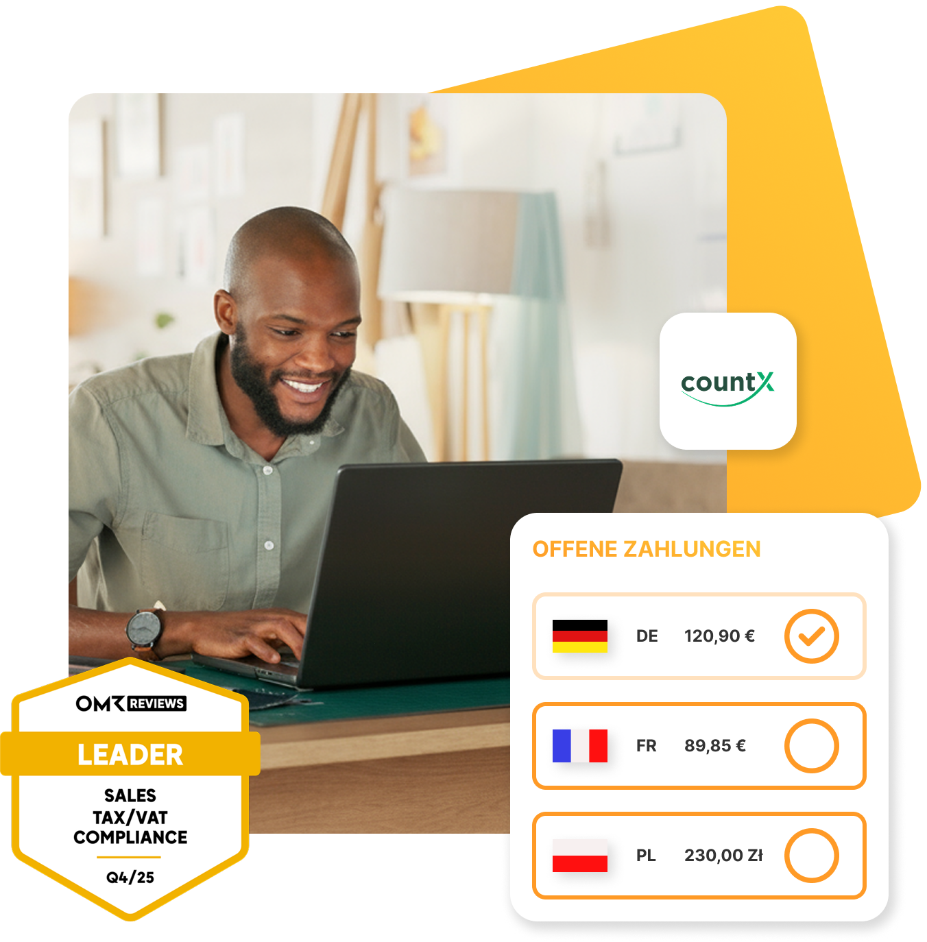 Umsatzsteuer Software countX mit EU-konformer Berechnung