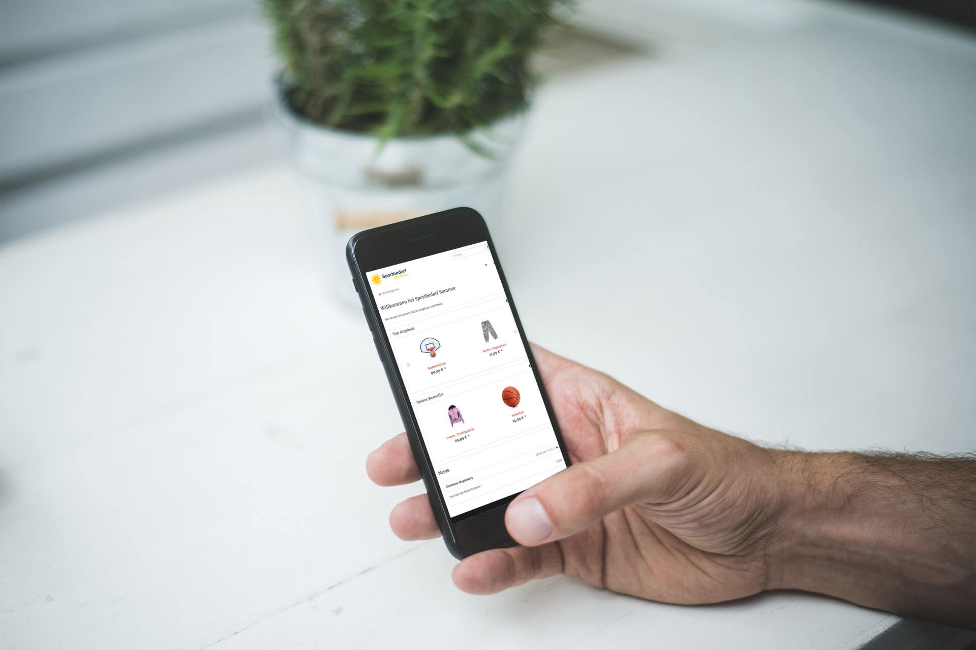 Ansicht von JTL-Shop am Smartphone