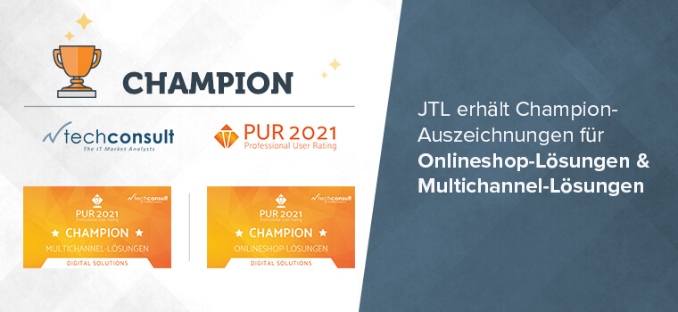 JTL wins awards: Two-time champion in the “Online Shop Solutions” and “Multichannel Solutions” categories