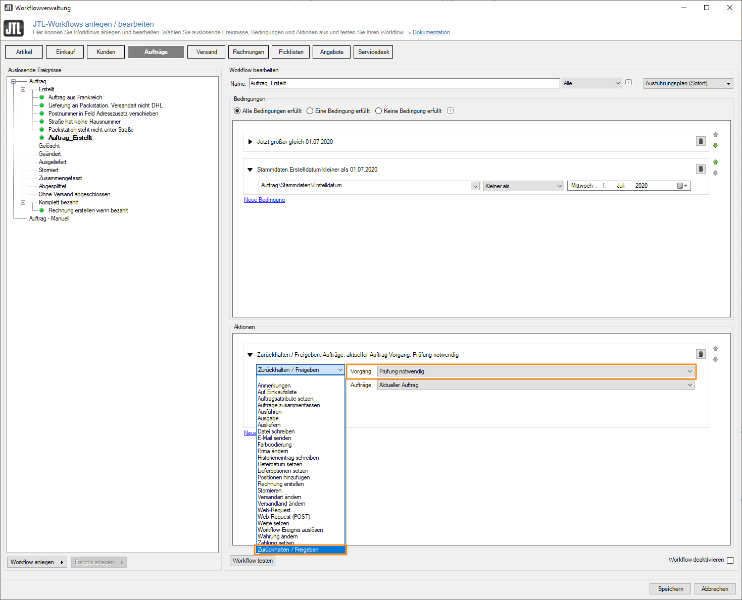 Kauf Vor Steuersenkung Workflow Schritt 6