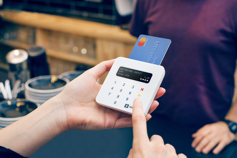 Bedienung von SumUp Air Card Reader