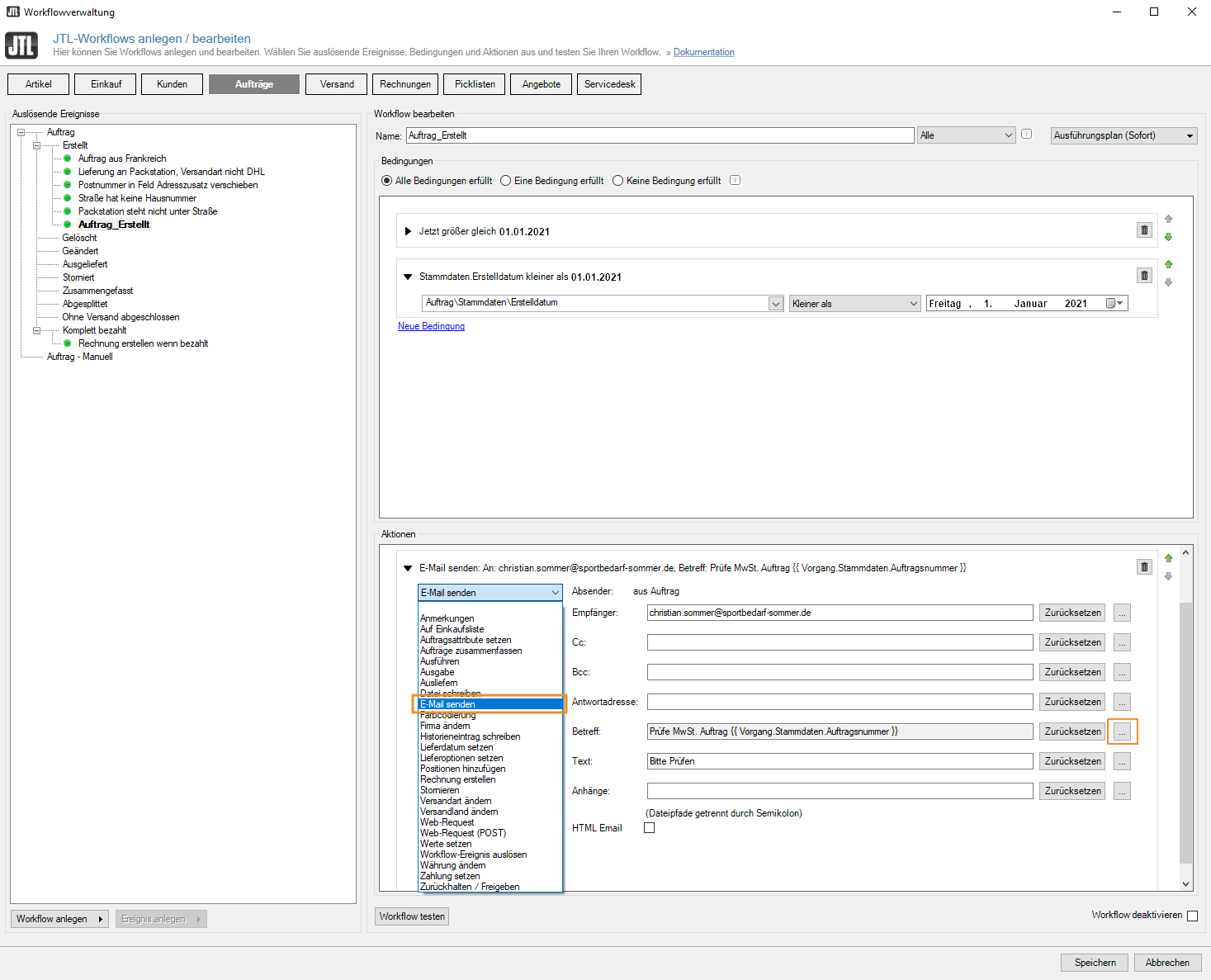 Kauf Vor Steuersenkung Workflow Schritt 7