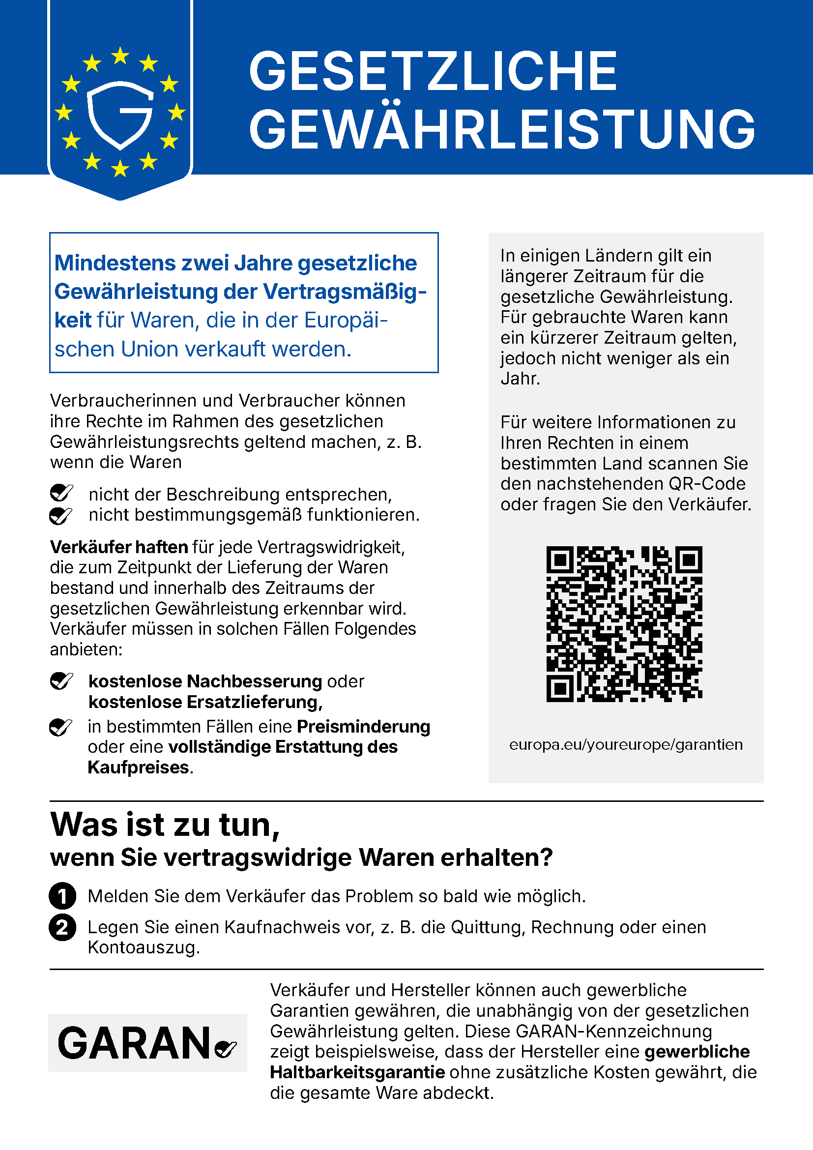 EU-Gewährleistungslabel 2026 für Onlineshops